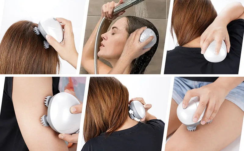 Electric scalp massager for people
