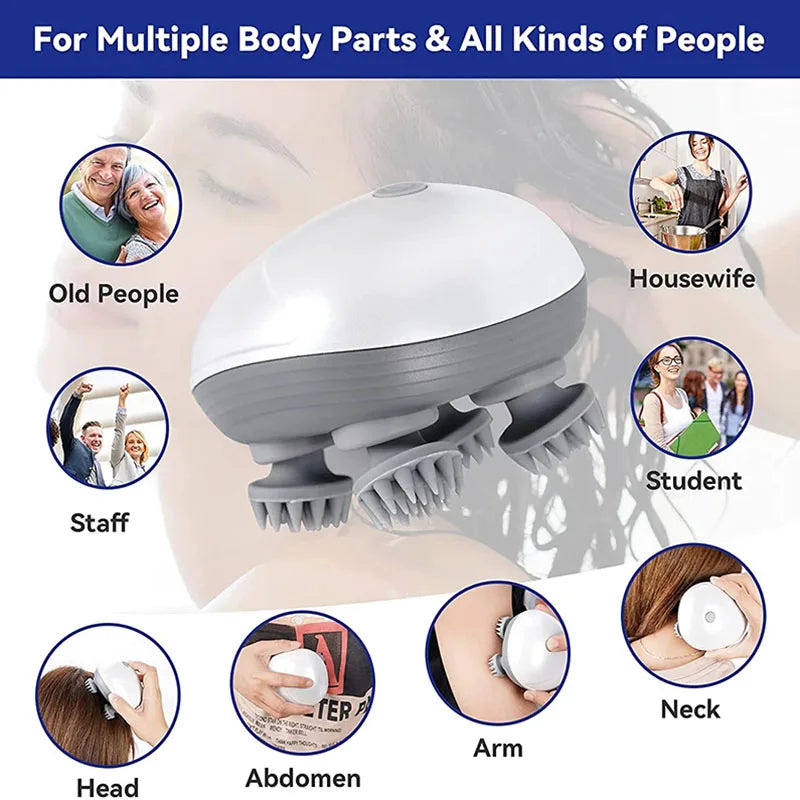 Electric scalp massager for people